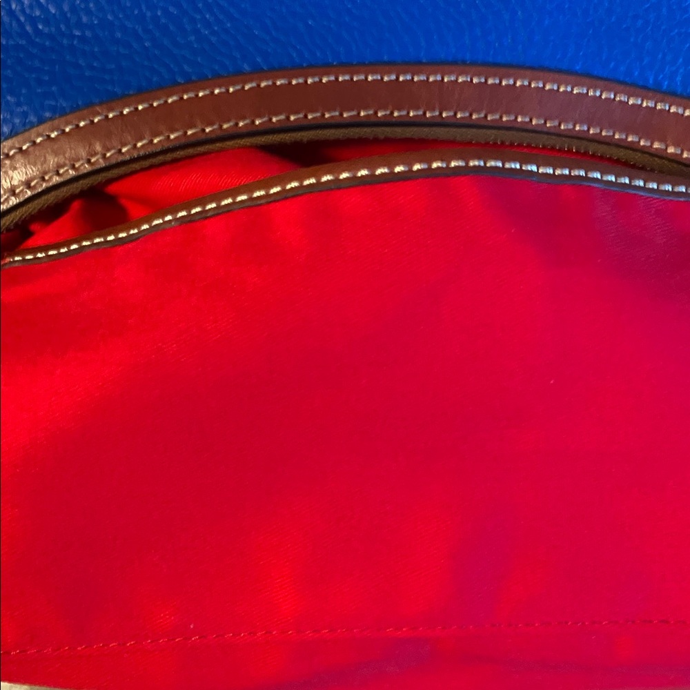 Dooney & Bourke Royal Blue and Chestnut Shoulder Bag - Picture 8 of 9